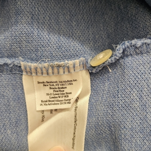 Brooks Brothers Blue Classic Embroidered Logo Polo - Picture 6 of 8